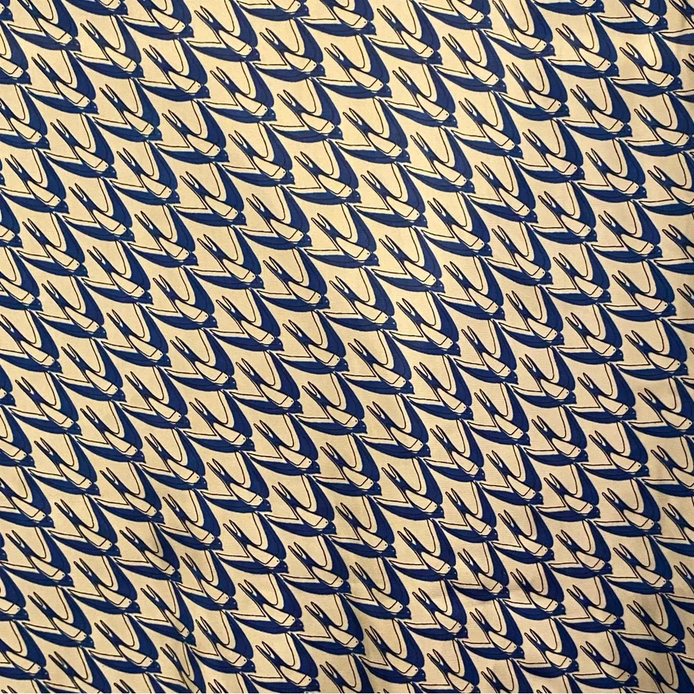 Alfani blue cardigan with bird/swallow pattern on the inside and back - Picture 3 of 4